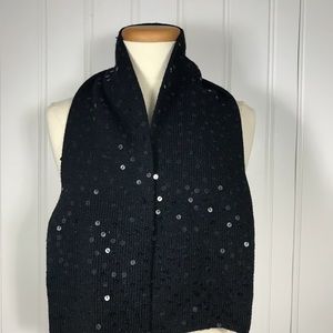 Black sequined scarf